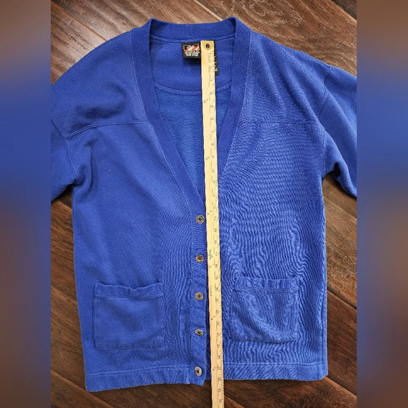 Vintage USA Olympics Blue Cardigan Sweater Small - Picture 4 of 10